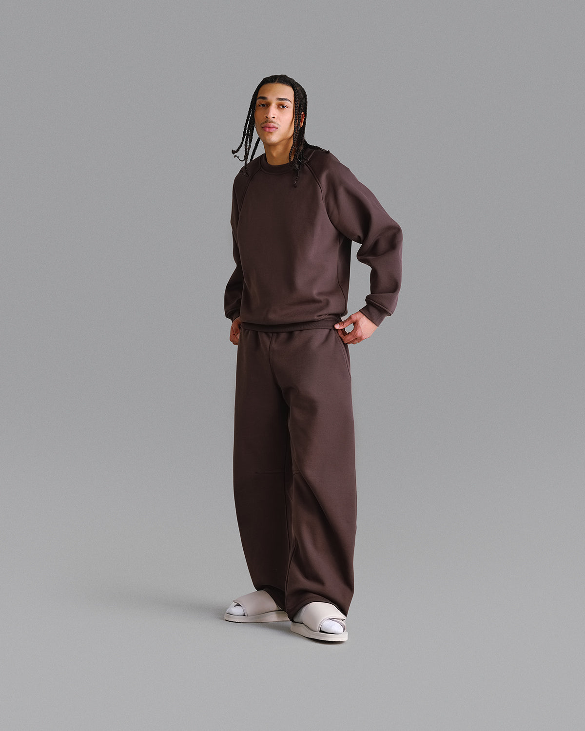 Premium 500gsm Mocha Brown Crewneck