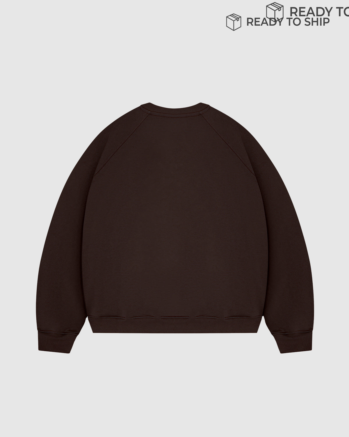 Premium 500gsm Mocha Brown Crewneck