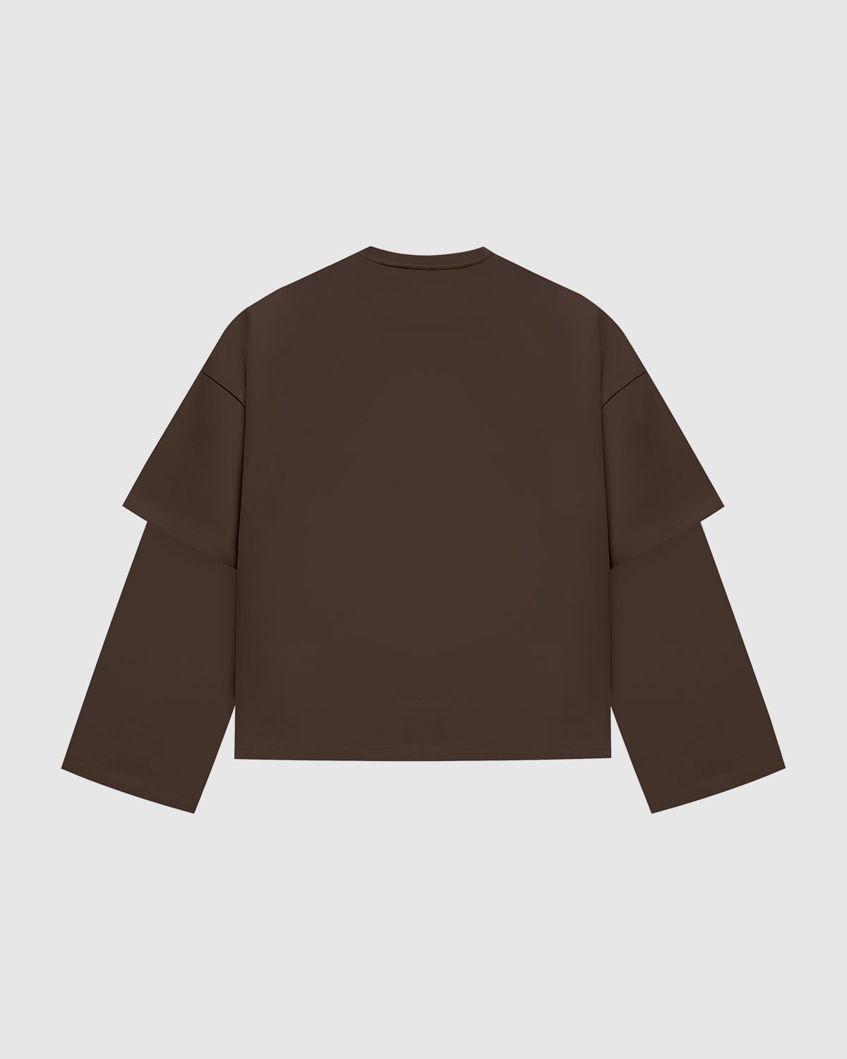 Everyday Mocha Brown Double-Sleeve Tee