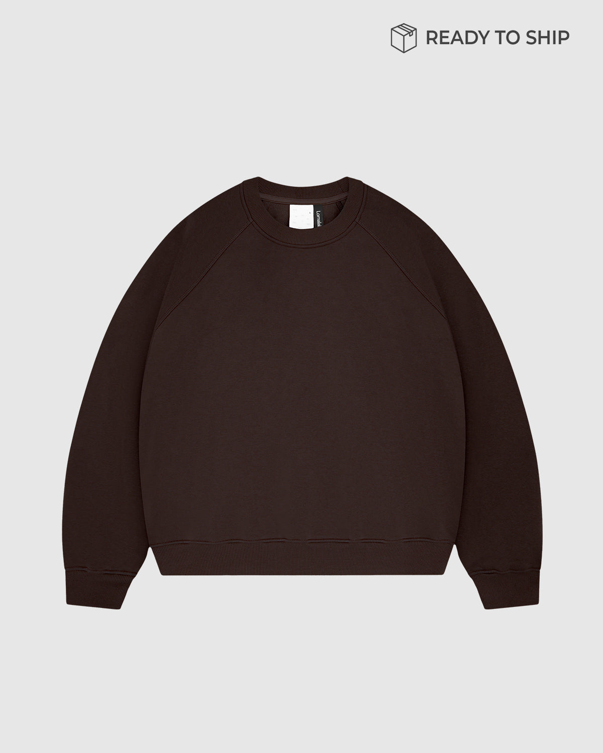 Premium 500gsm Mocha Brown Crewneck