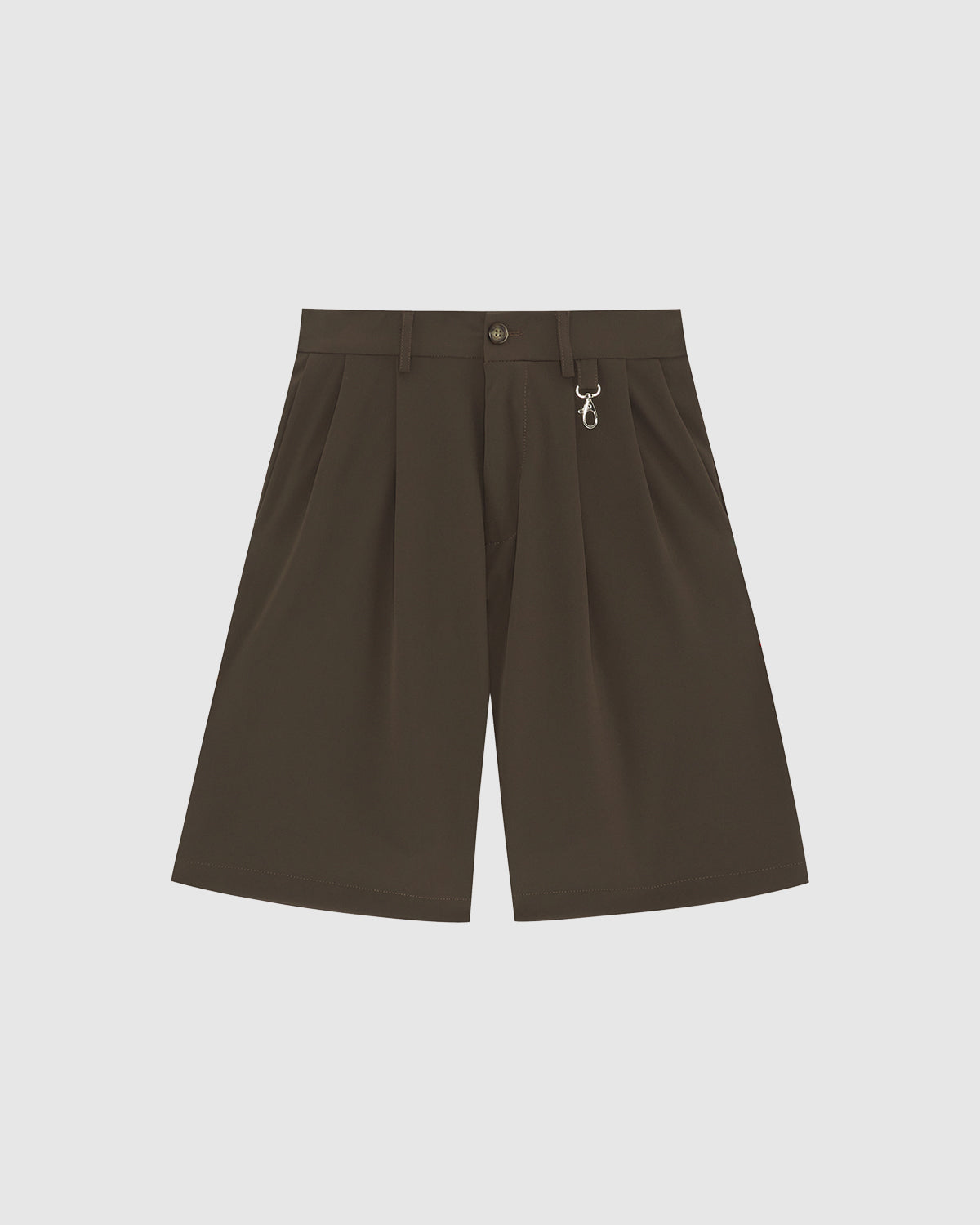 Mocha Brown Everyday Pleated Jorts