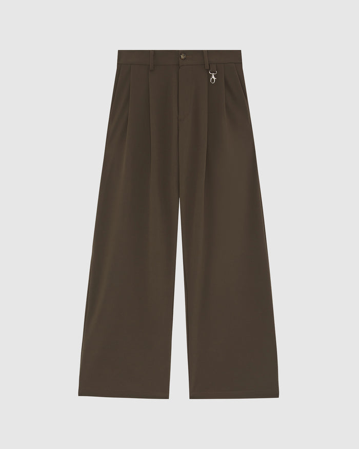 Mocha Brown Everyday Pleated Pants