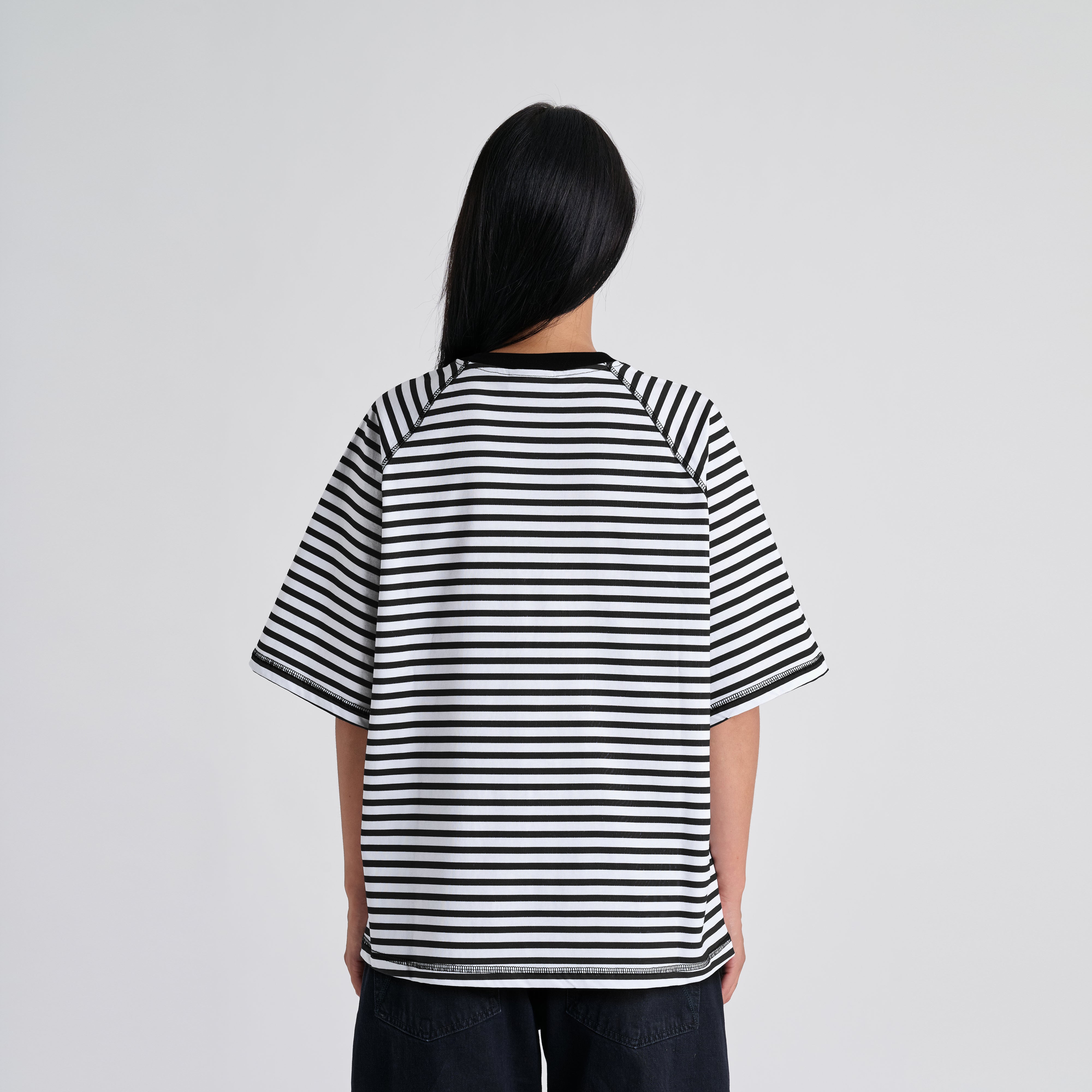 Stripes Tee - Jet Black