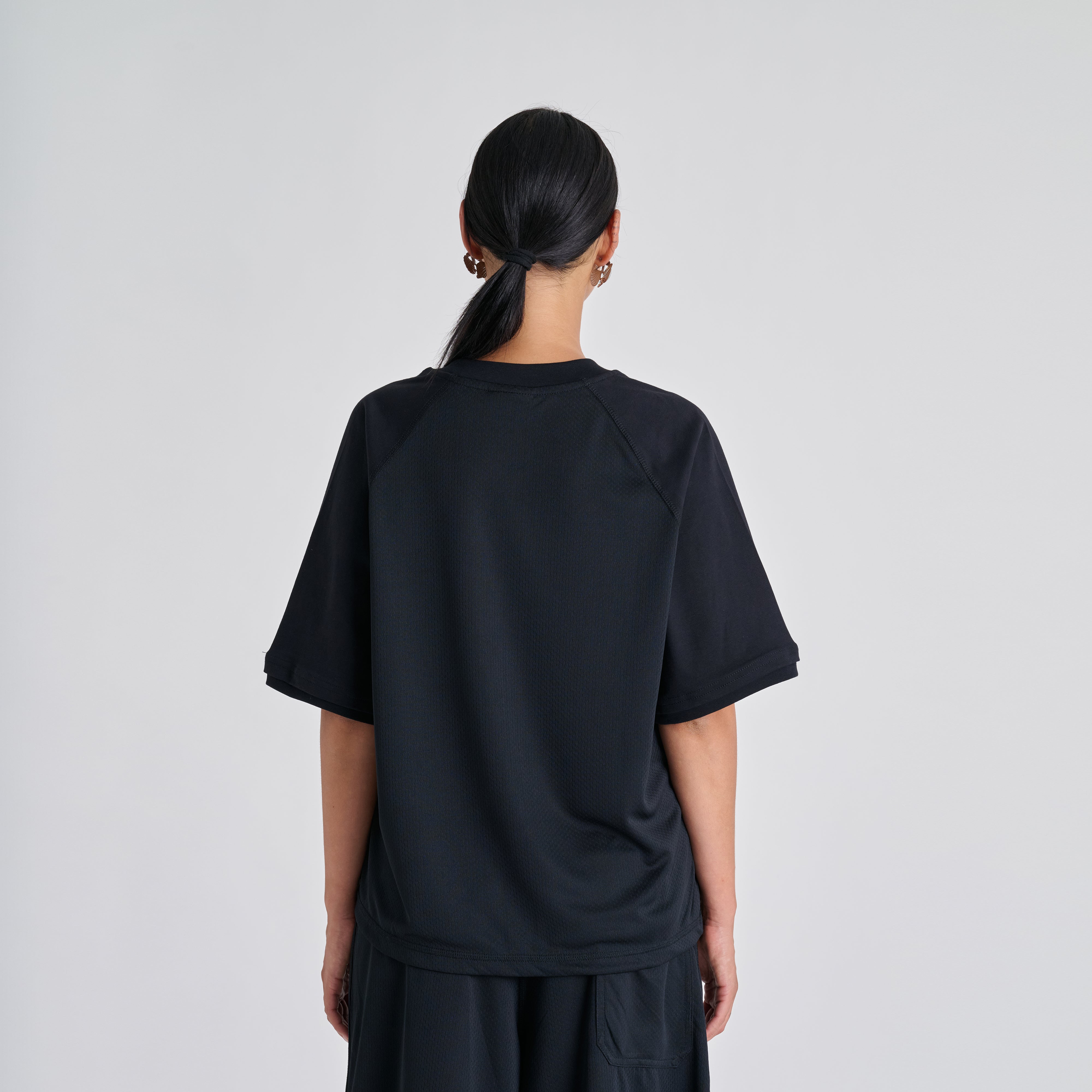 Mesh Tee - Jet Black