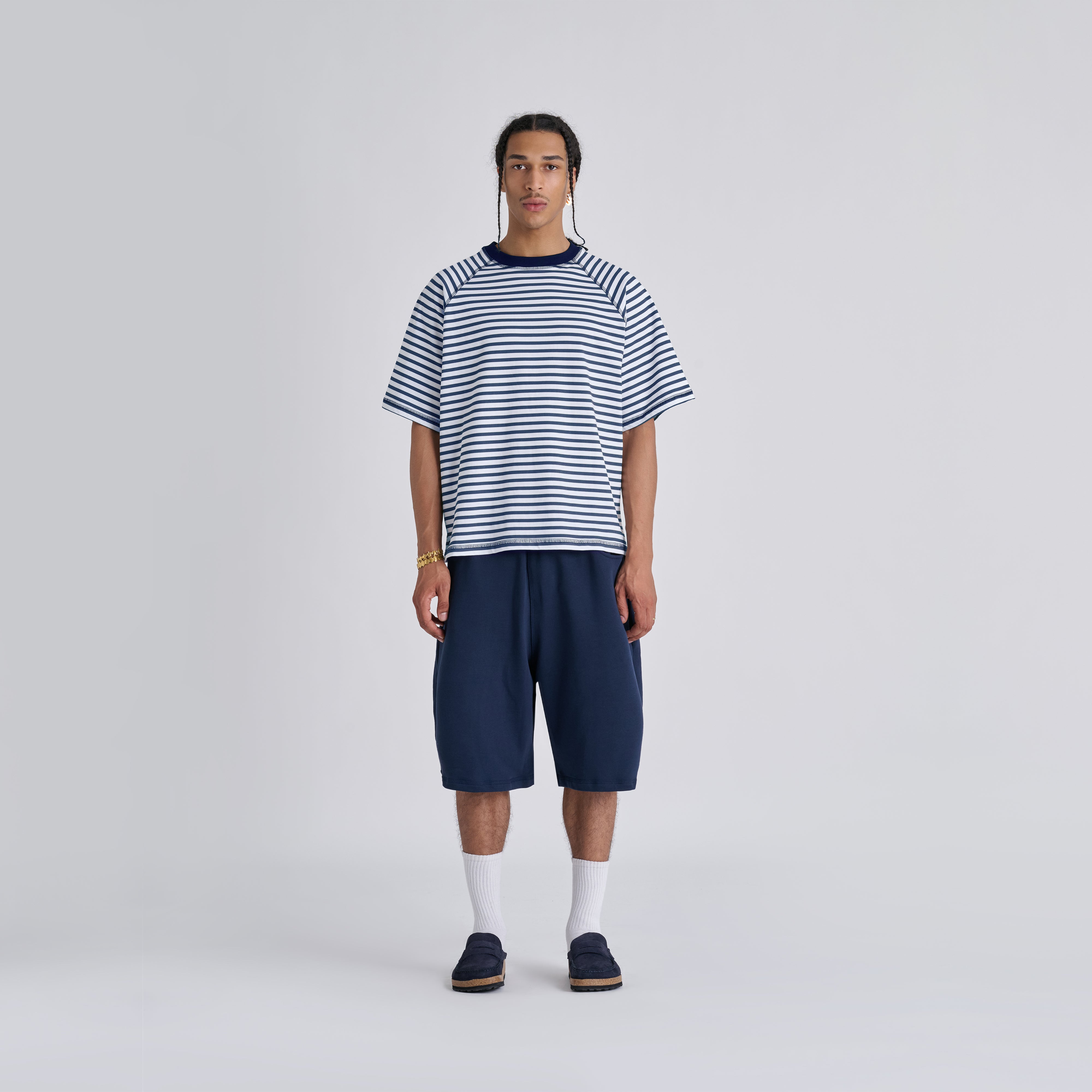 Stripes Tee - Blue Navy