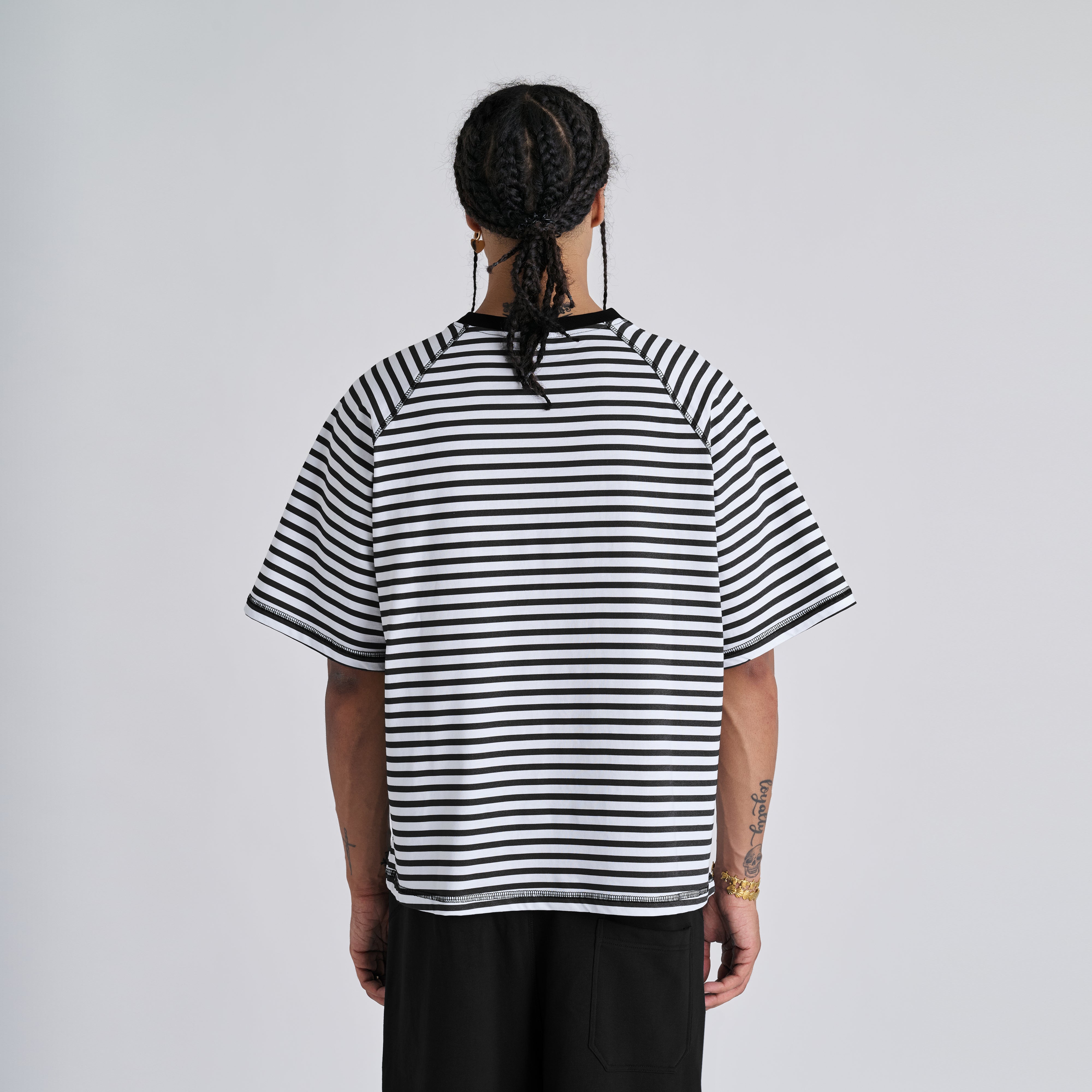 Stripes Tee - Jet Black