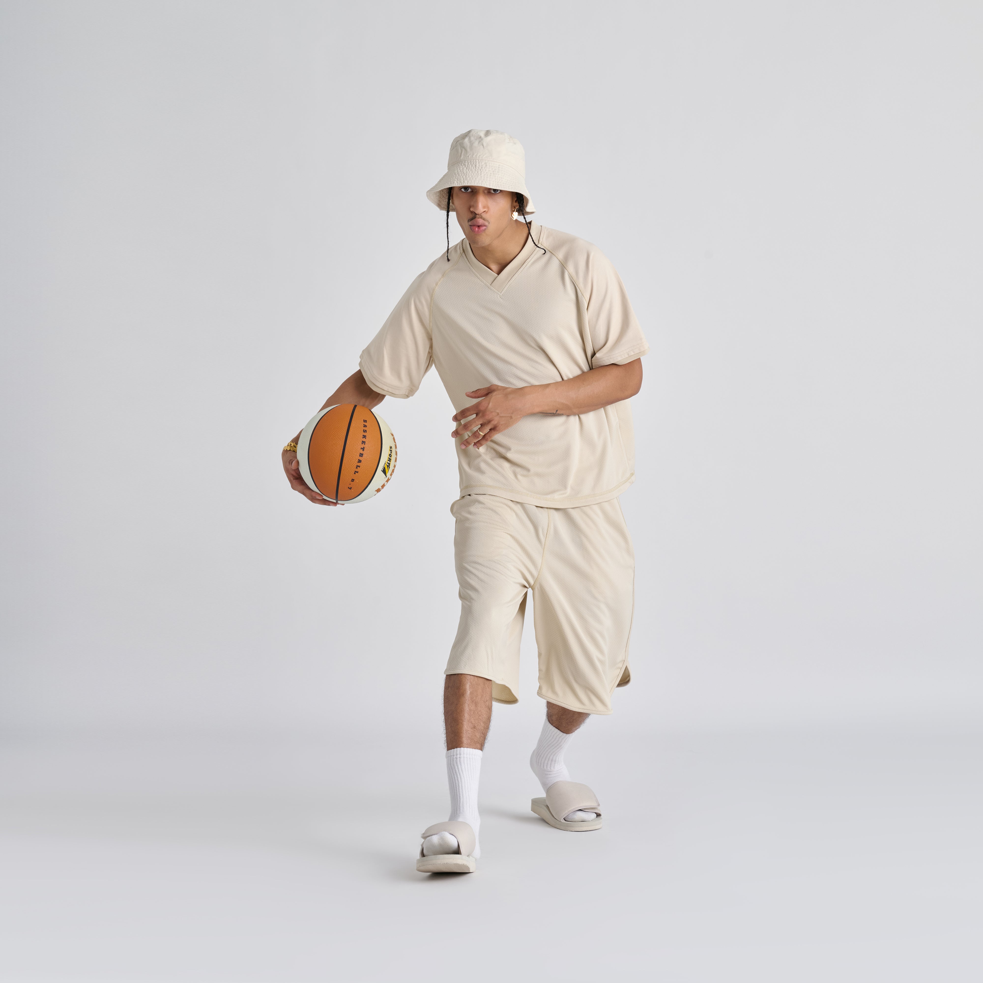Mesh tee - Soft Sand