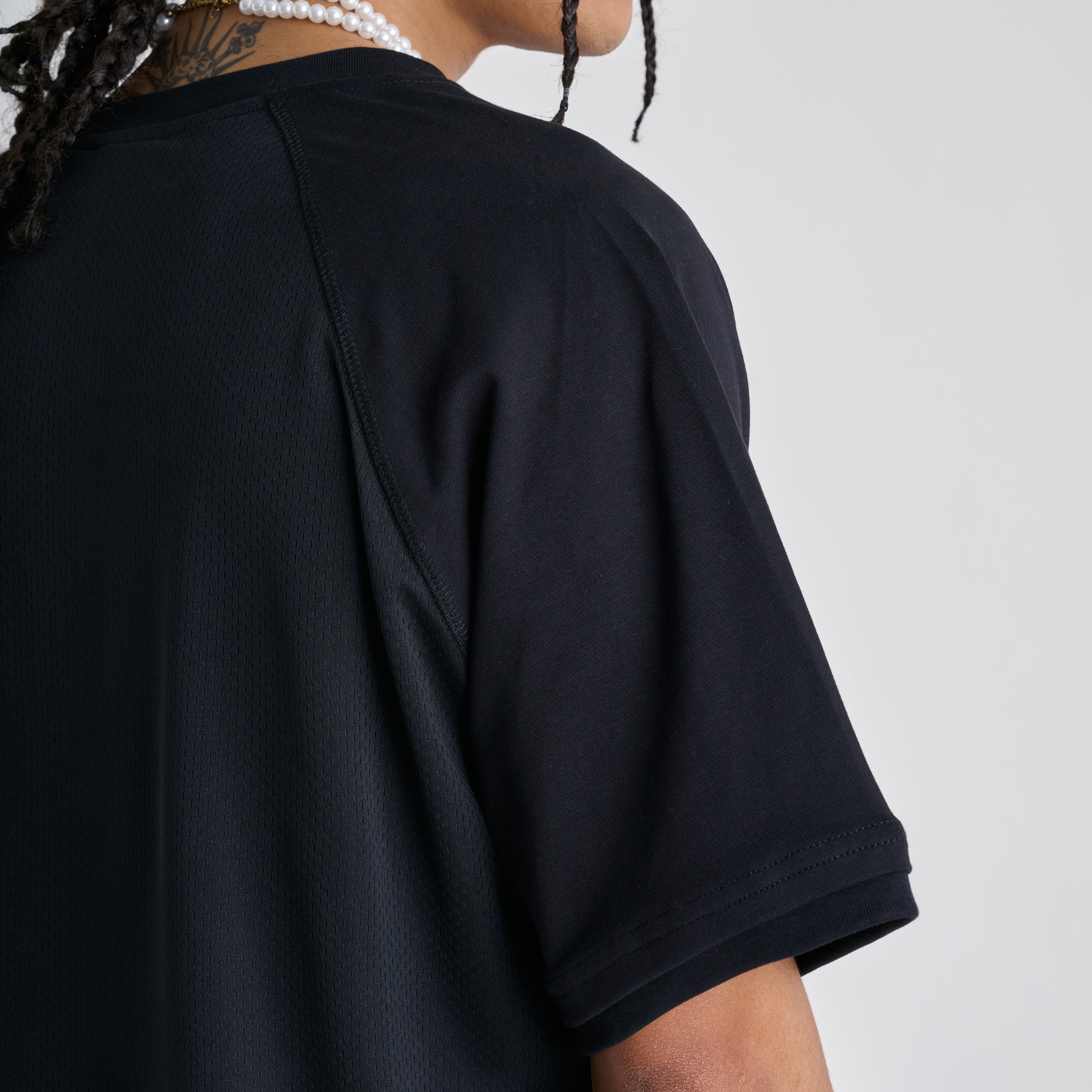 Mesh Tee - Jet Black