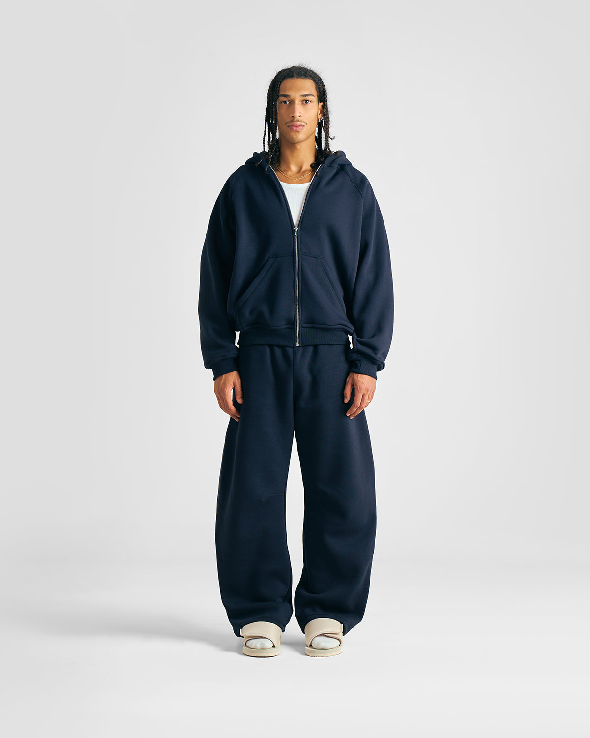 EVERYDAY NAVY BLUE ZIP HOODIE