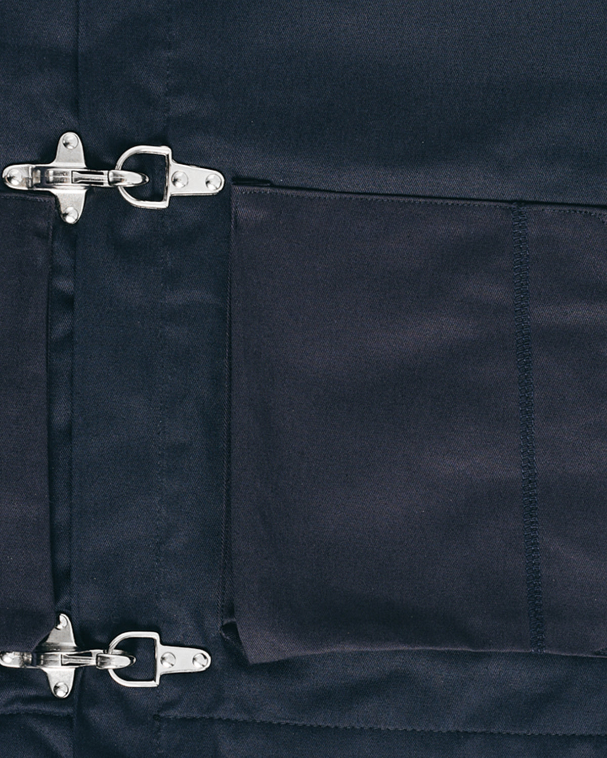 Padded Clasp Work Jacket - Navy Blue
