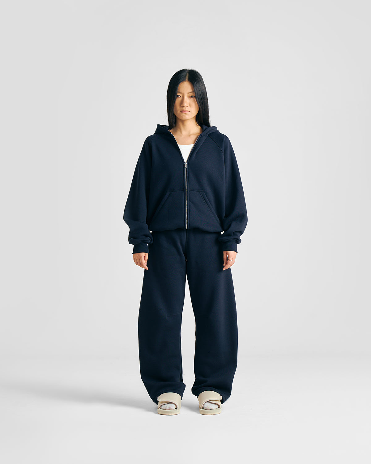 EVERYDAY NAVY BLUE ZIP HOODIE