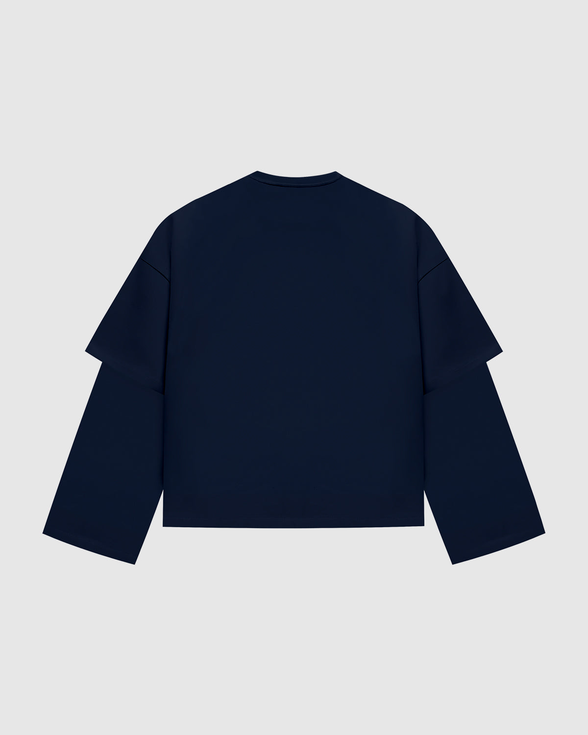 Everyday Navy Blue Double-Sleeve Tee