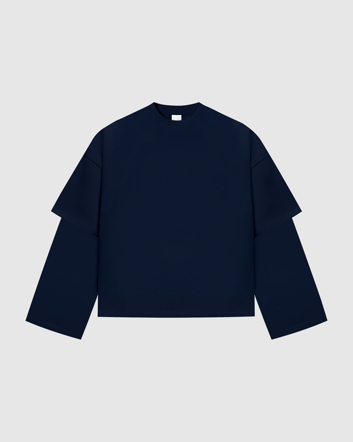 Everyday Navy Blue Double-Sleeve Tee
