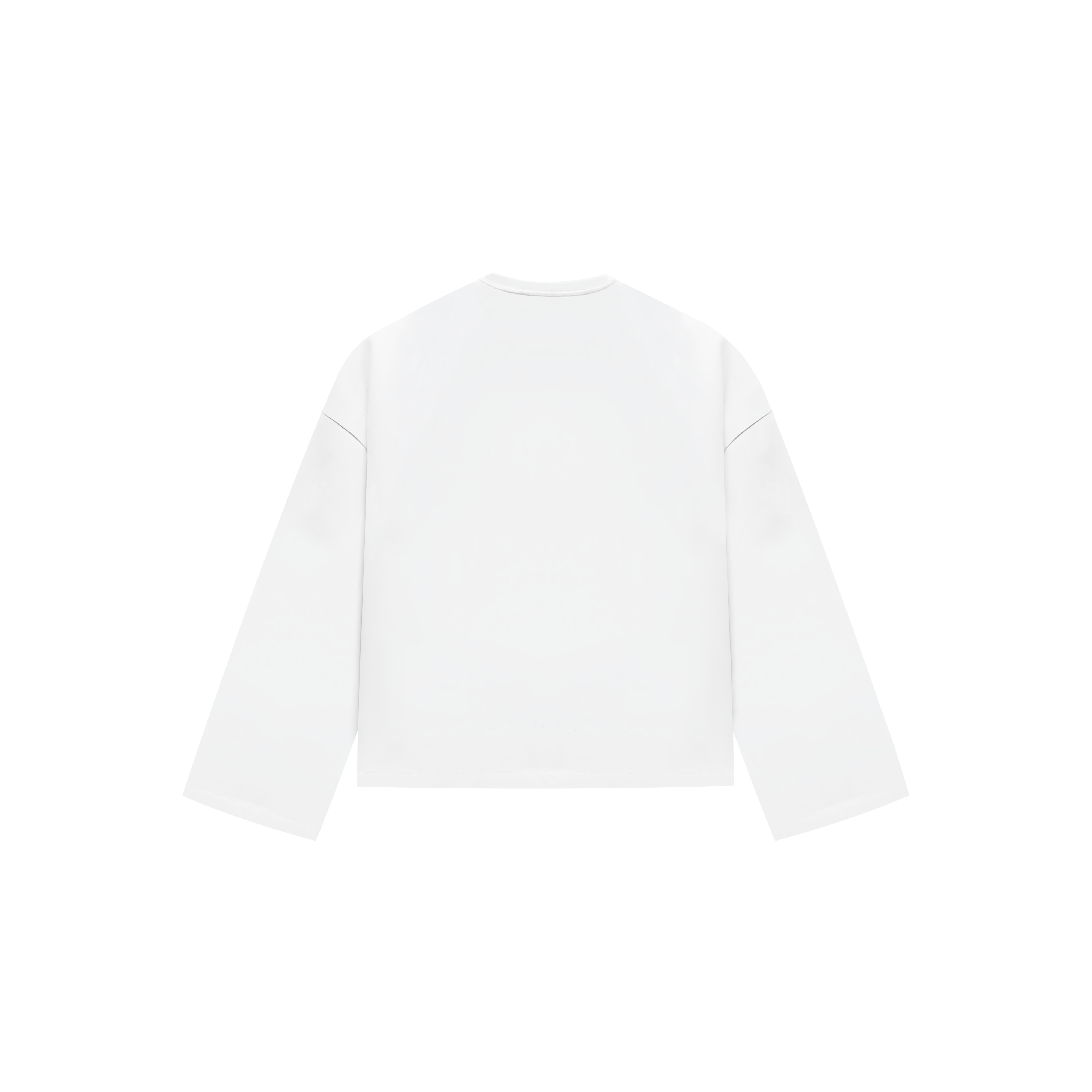 Maglia a maniche lunghe bianca ottica pesante