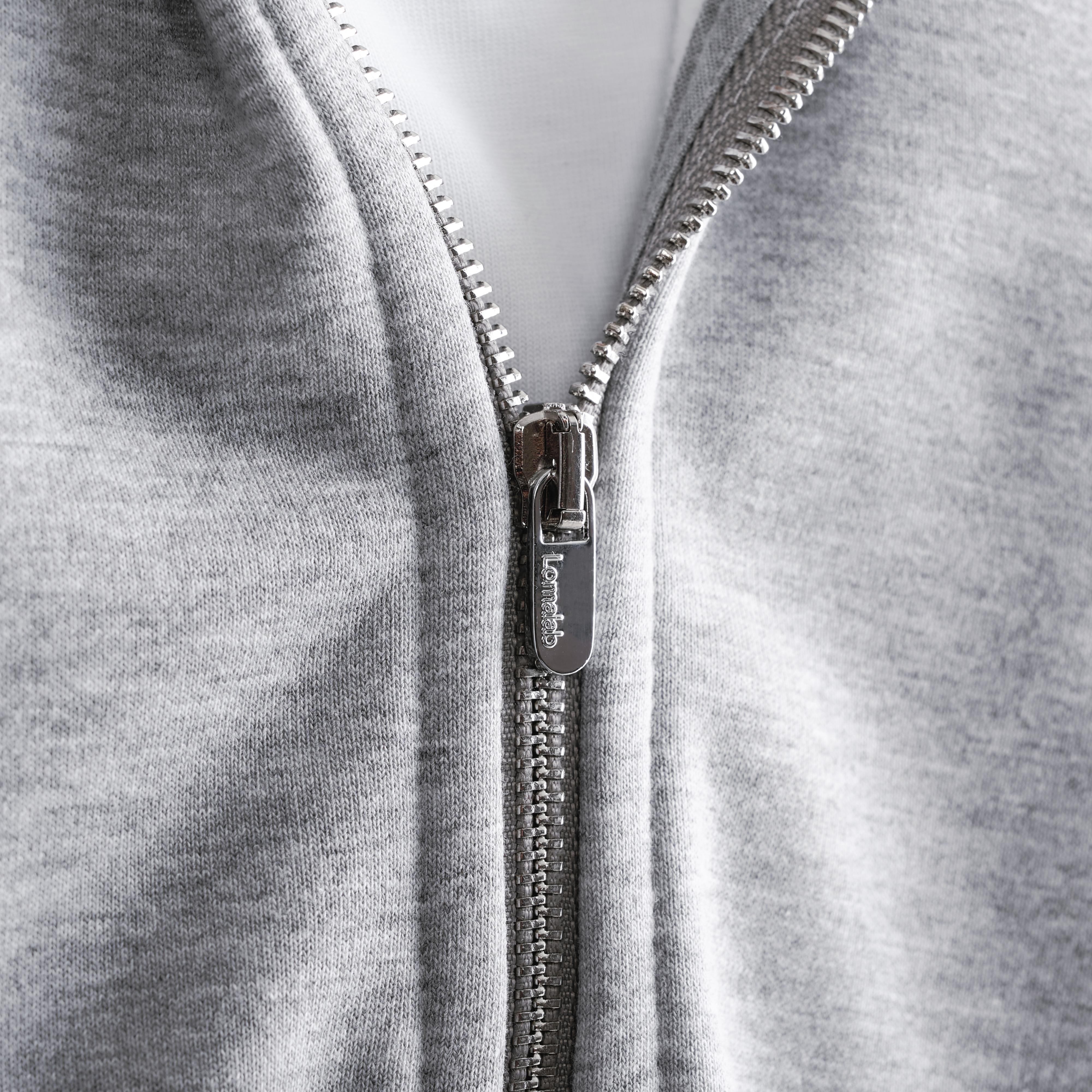 Premium 500gsm Gym Grey Zip Hoodie