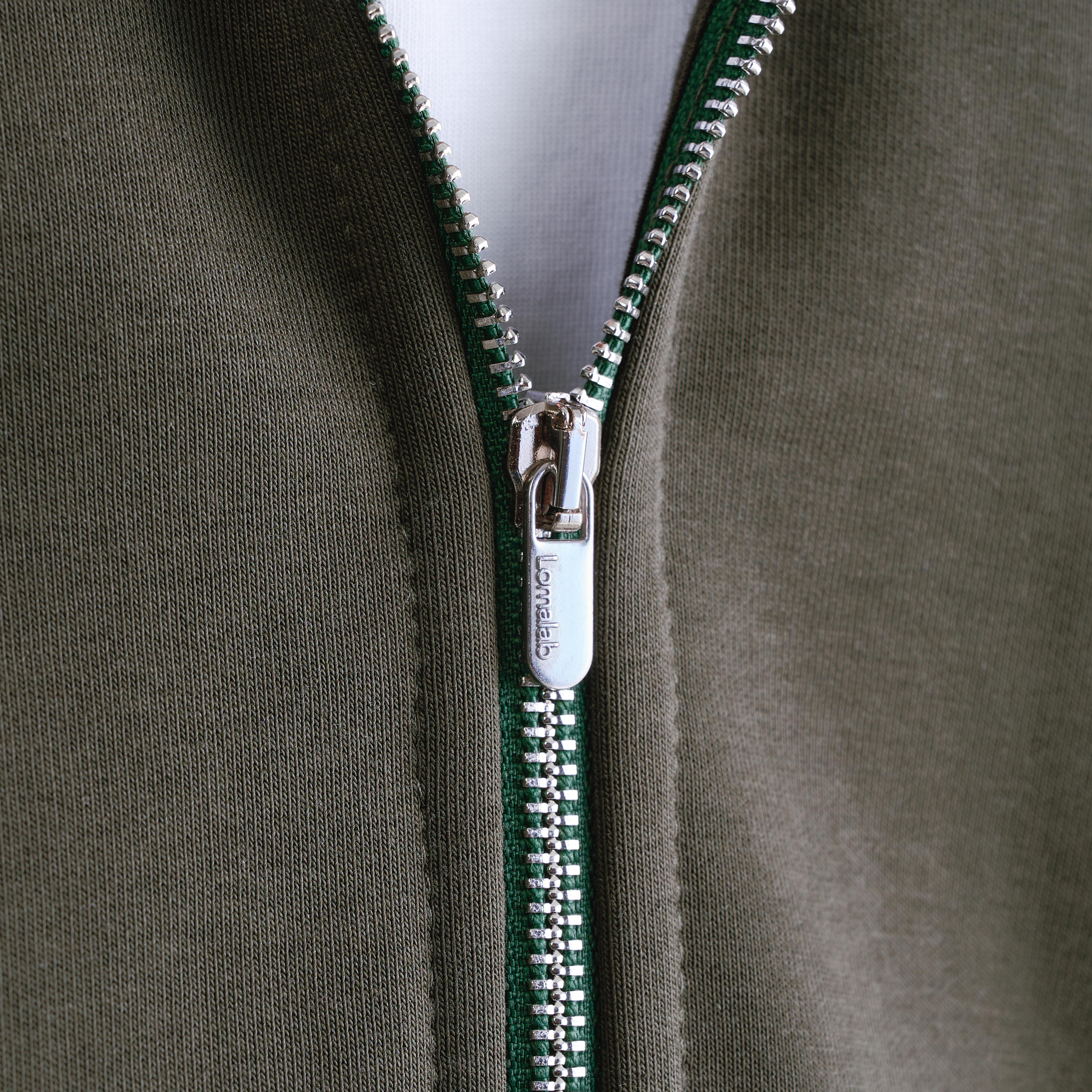 Premium 500gsm Miitary Green Zip Hoodie