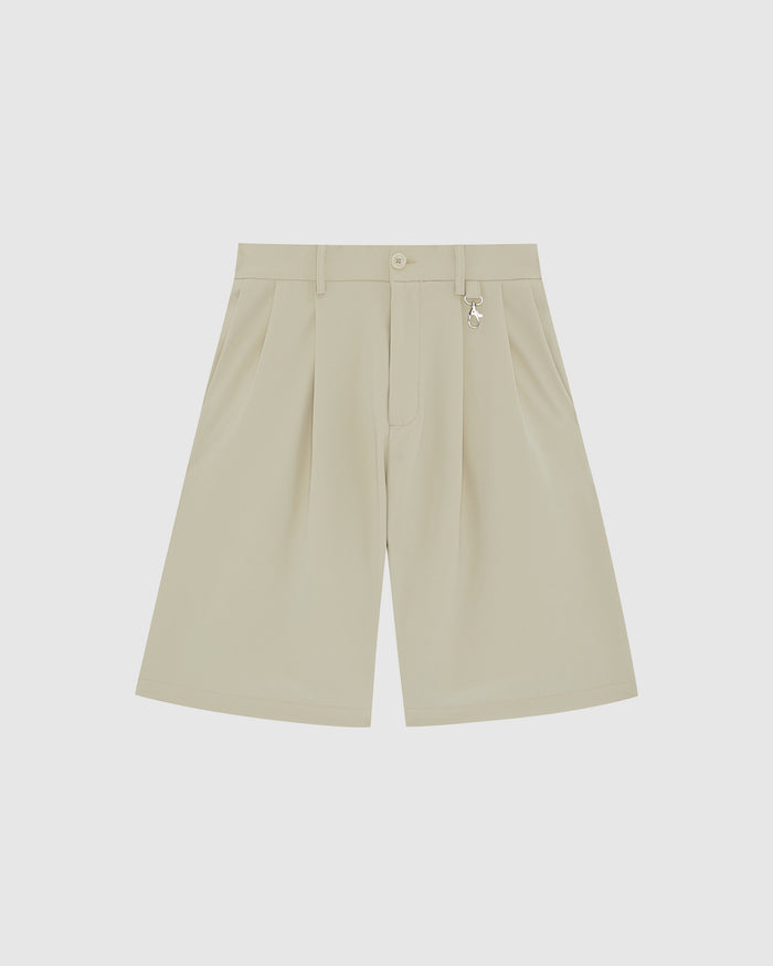 Pure Sand Everyday Pleated Jorts