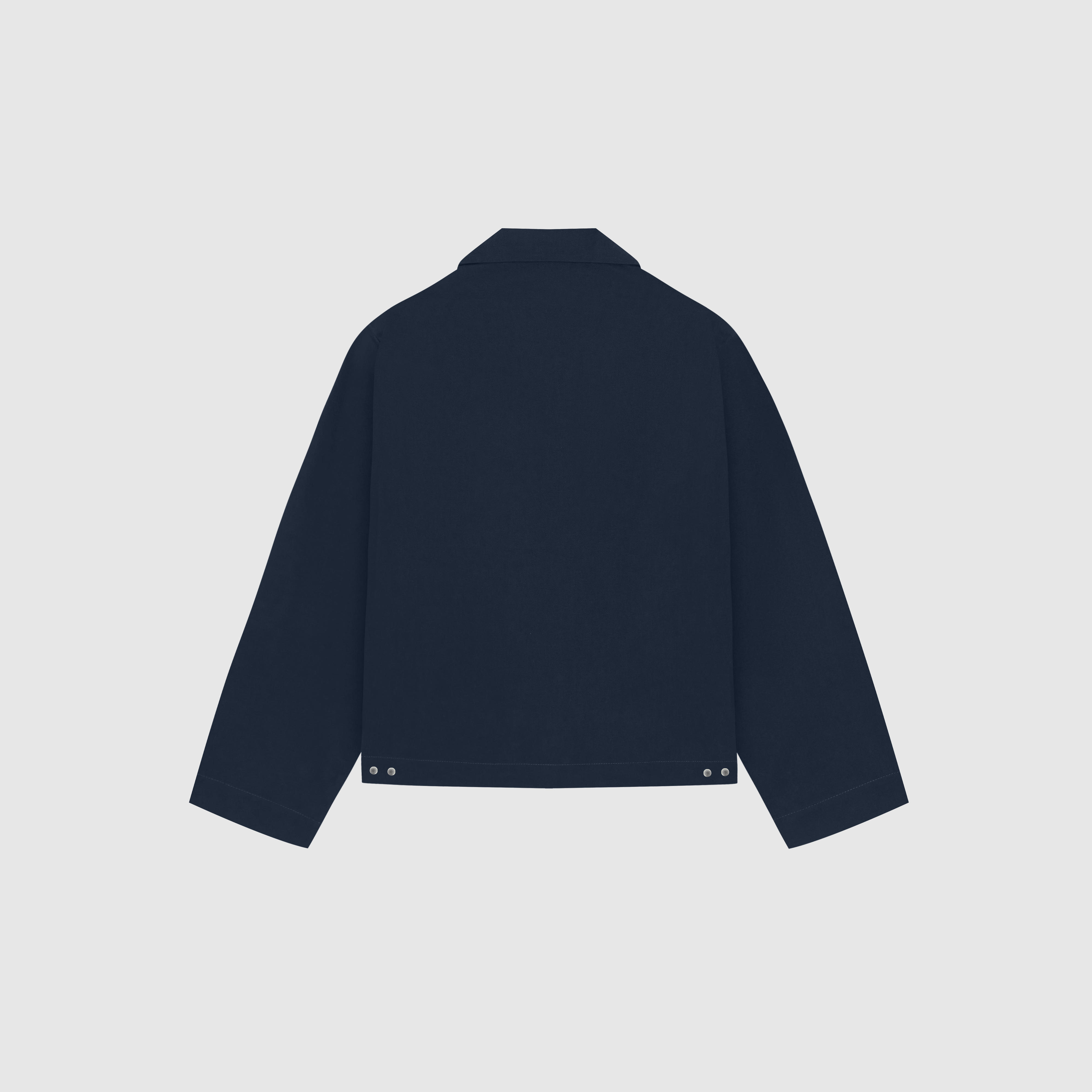 Padded Clasp Work Jacket - Navy Blue
