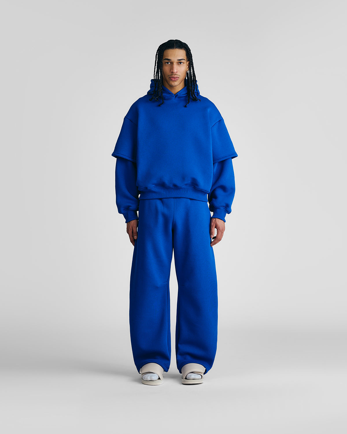 Royal Blue Double-Sleeve Hoodie