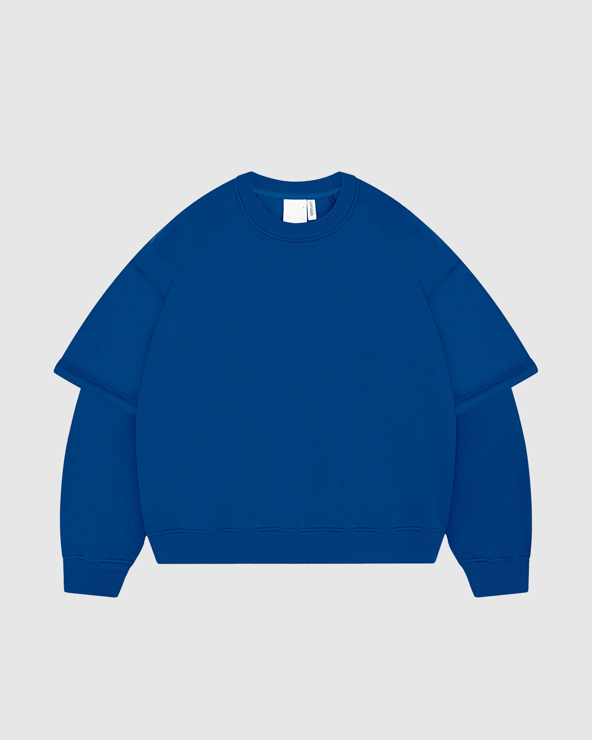 Royal Blue Double-Sleeve Crewneck