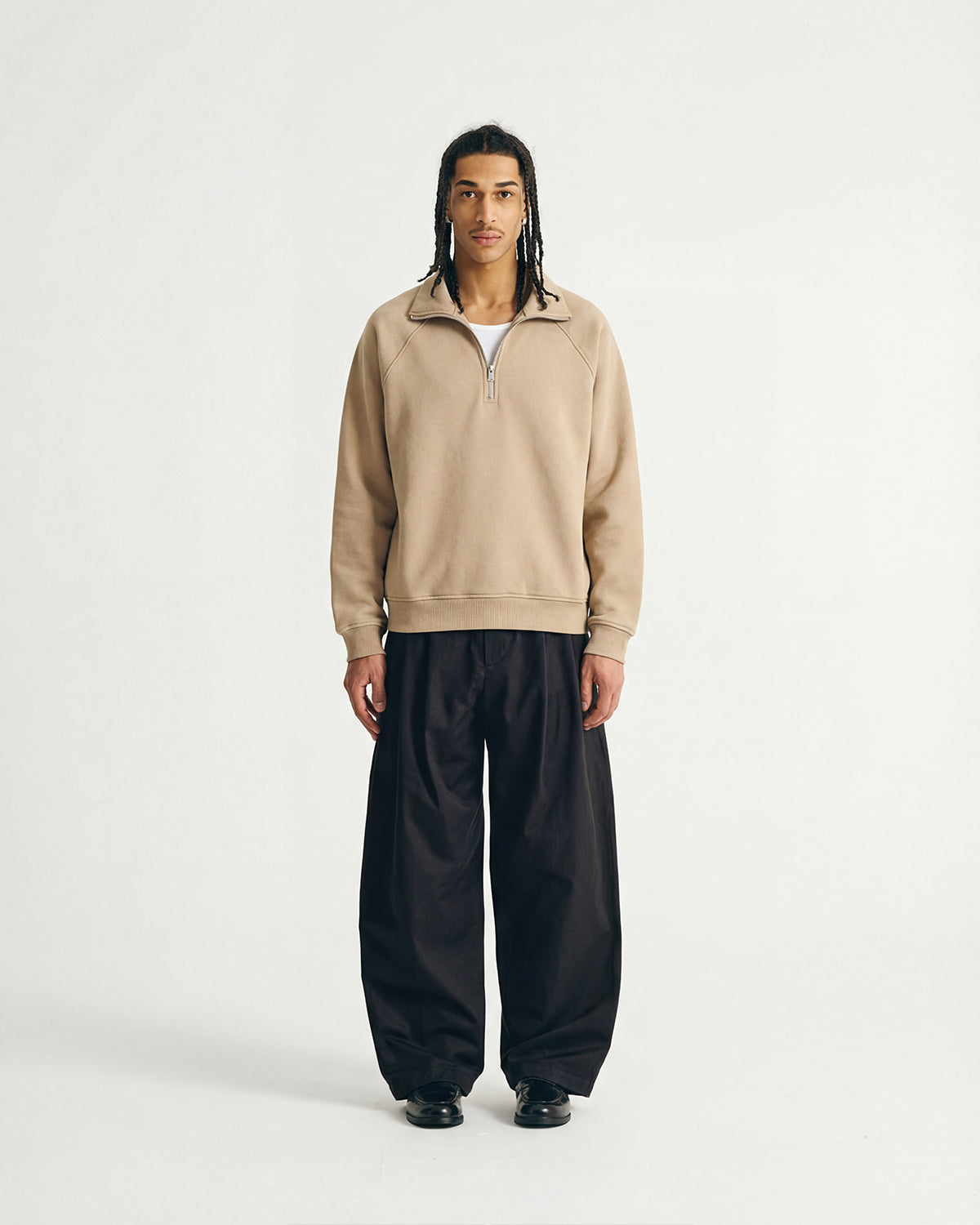 EVERYDAY SOFT SAND HALF ZIP HOODIE