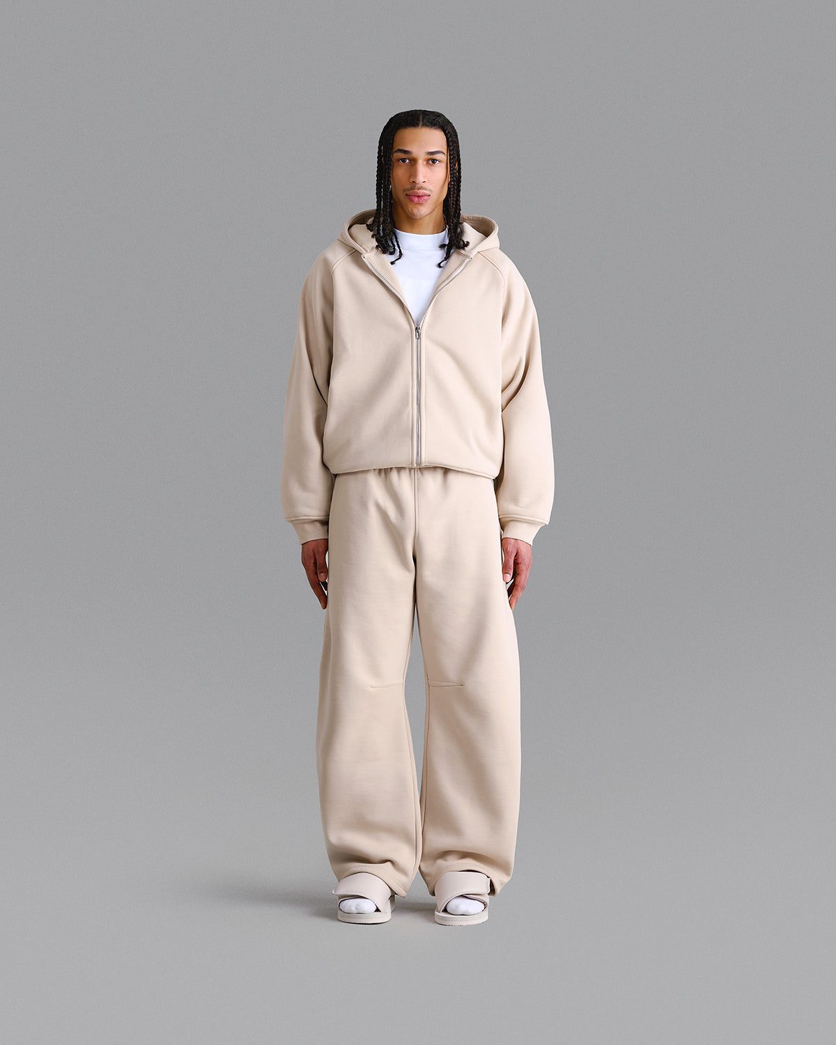 Premium 500gsm Soft Sand Zip Hoodie