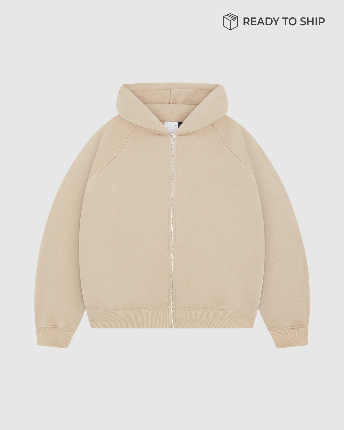Premium 500gsm Soft Sand Zip Hoodie