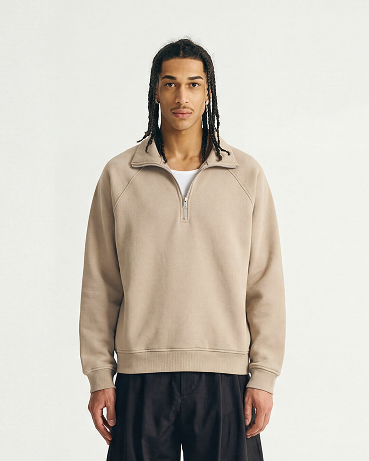 EVERYDAY SOFT SAND HALF ZIP HOODIE