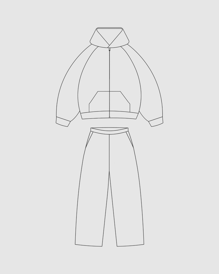 EVERYDAY ZIP HOODIE + SWEATPANTS SET 350gsm