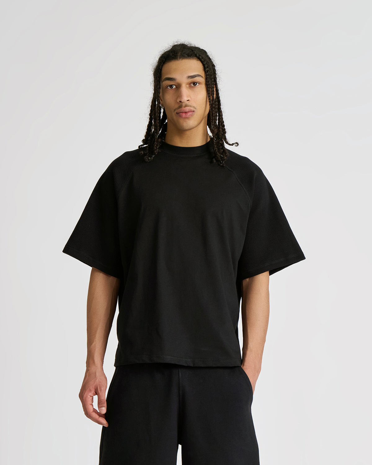 Waffle Jet Black Tee