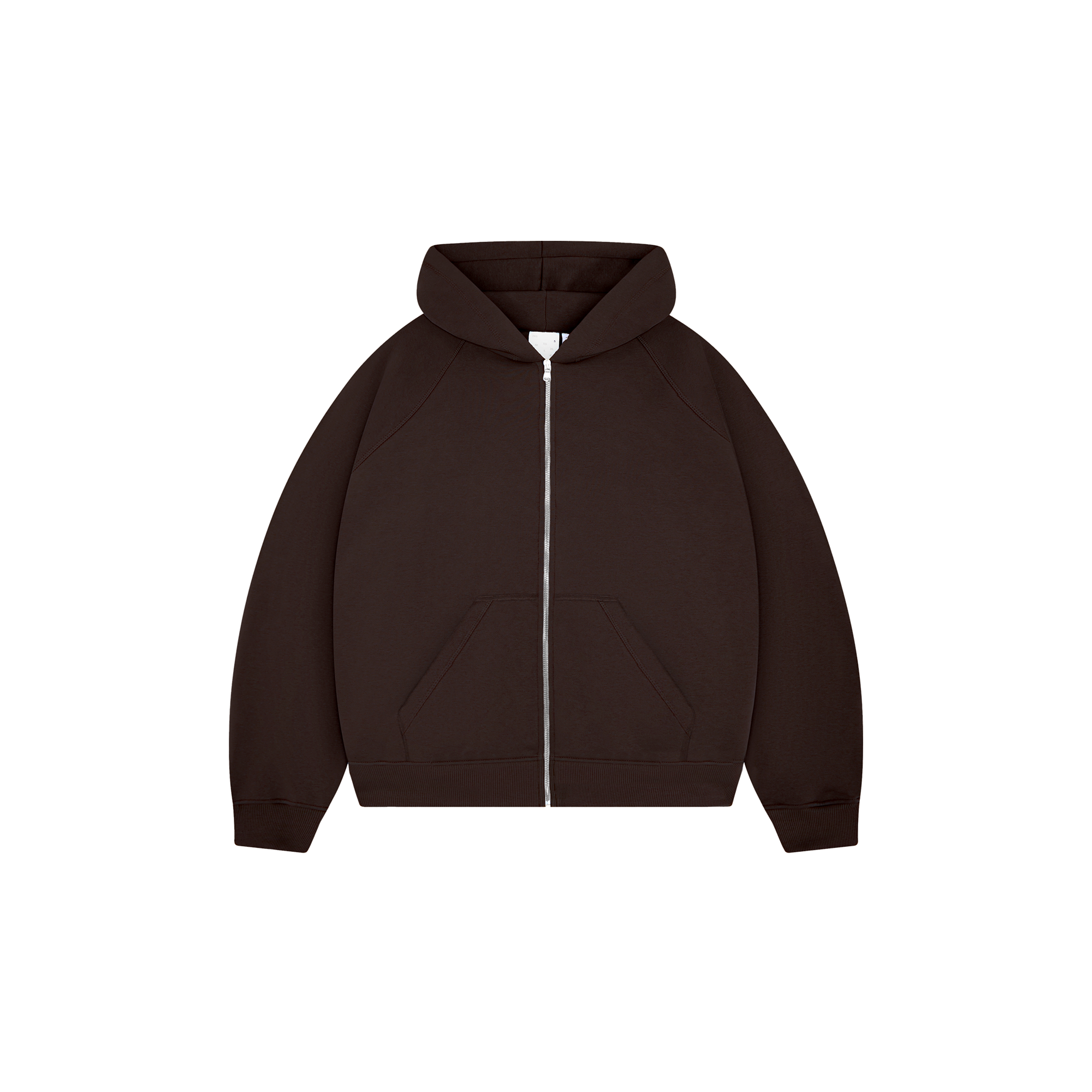 Alltags Mocha Braun Zip Hoodie