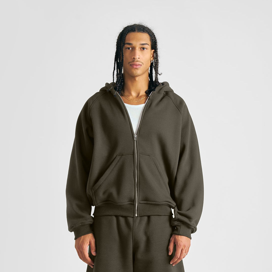 Everyday Military Green Zip Hoodie