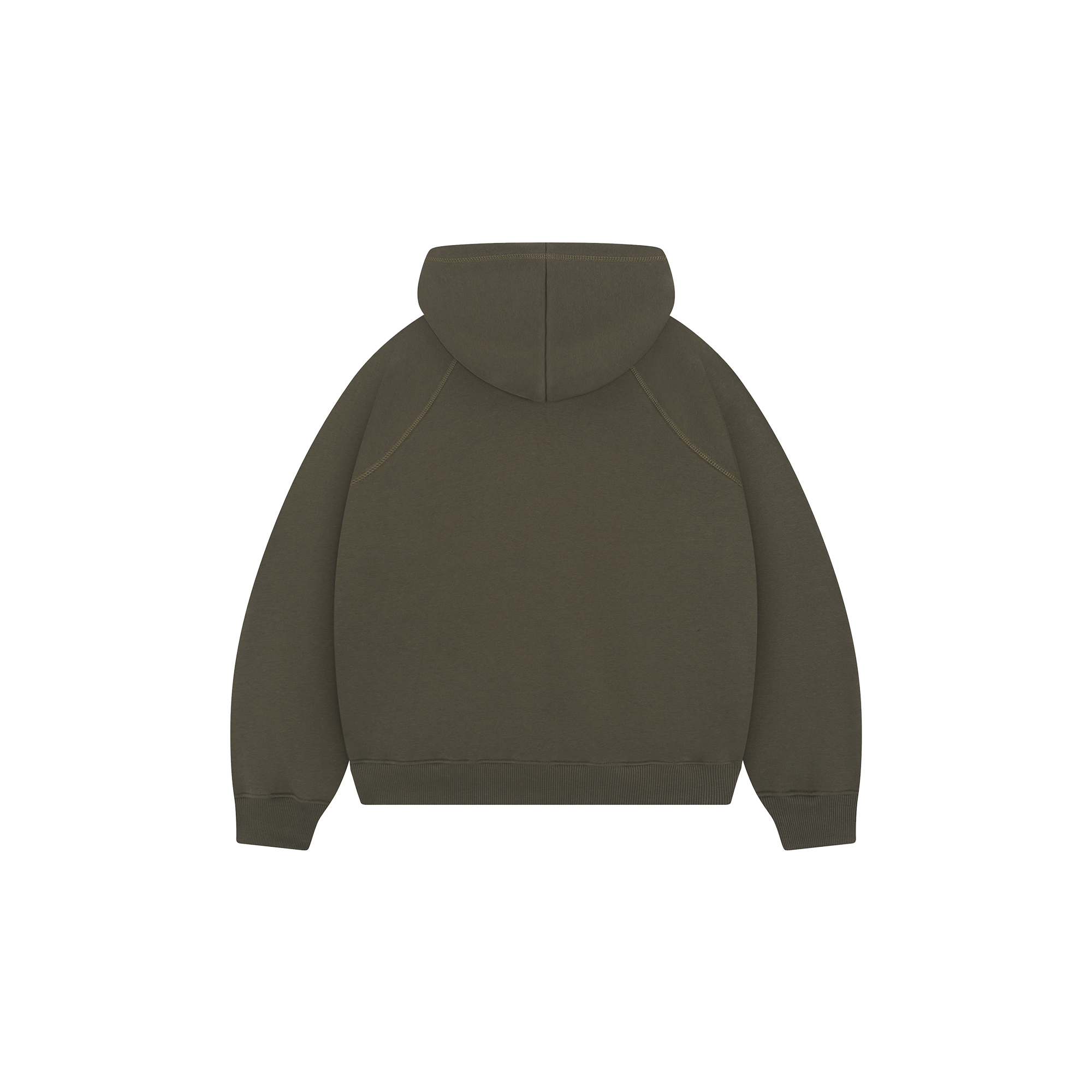 Hoodie zippé vert militaire quotidien