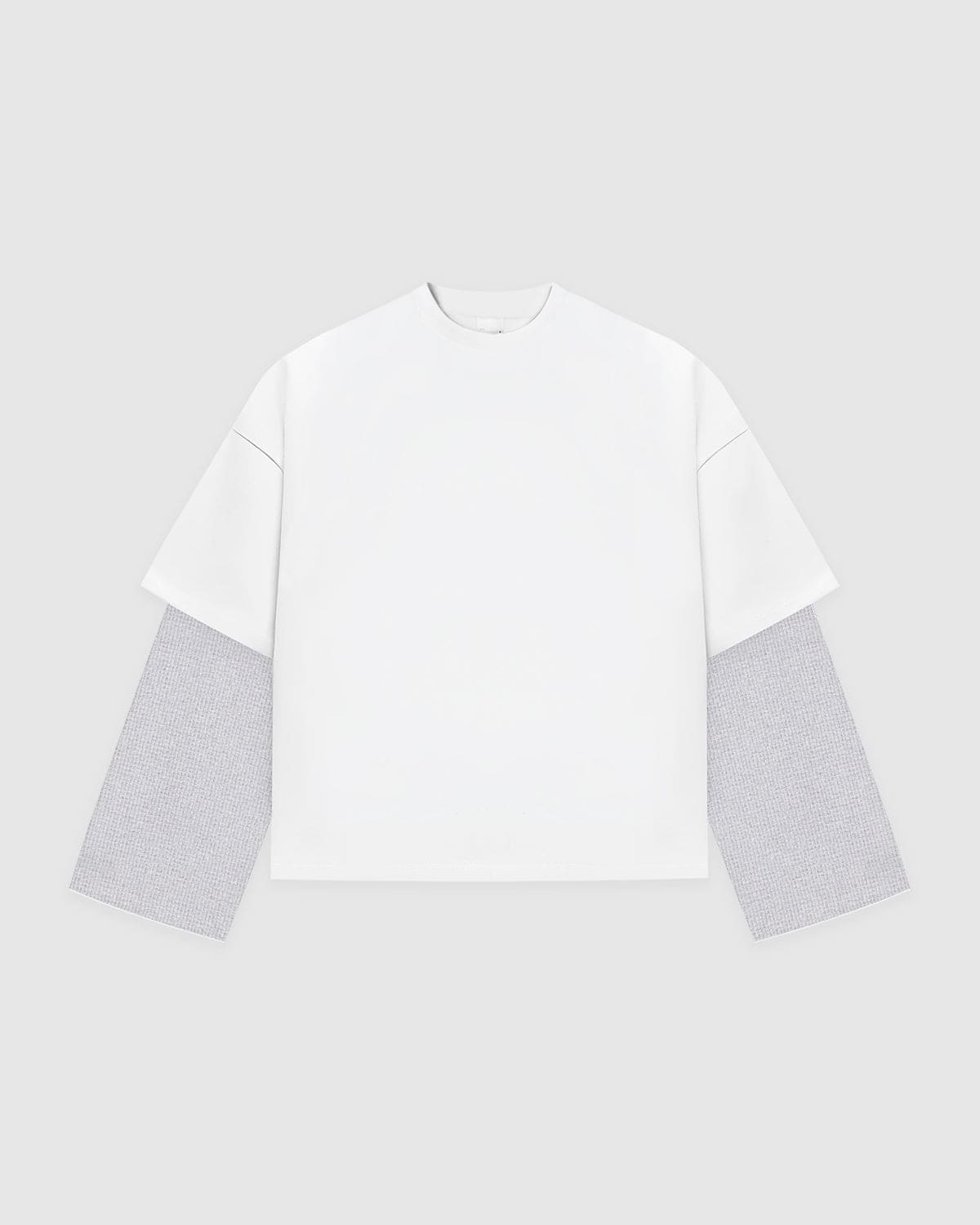 Waffle Gym Grey Double-Sleeve Tee