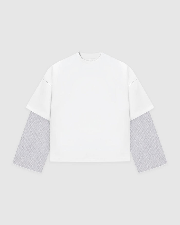 Waffle Gym Grey Double-Sleeve Tee
