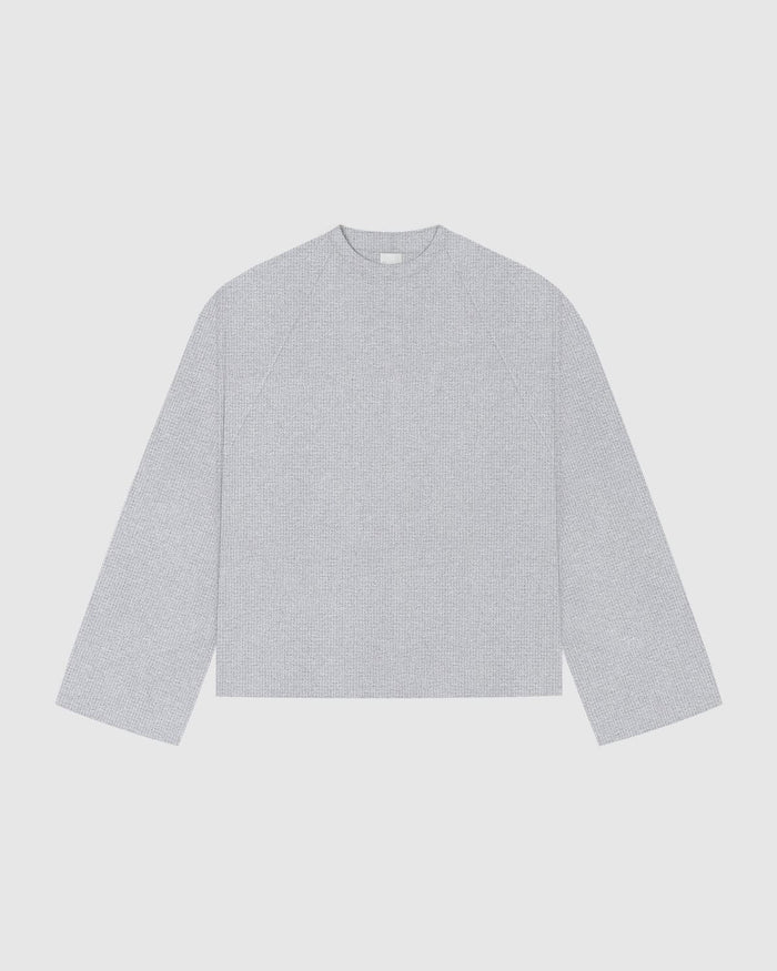 Waffle Gym Grey Longsleeve Tee