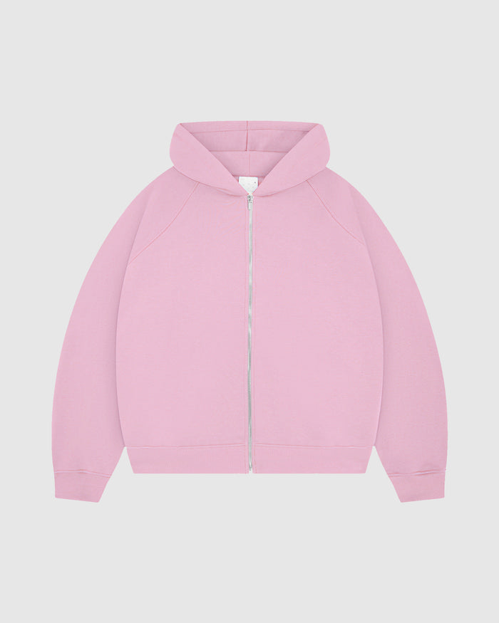 EVERYDAY BABY PINK ZIP HOODIE