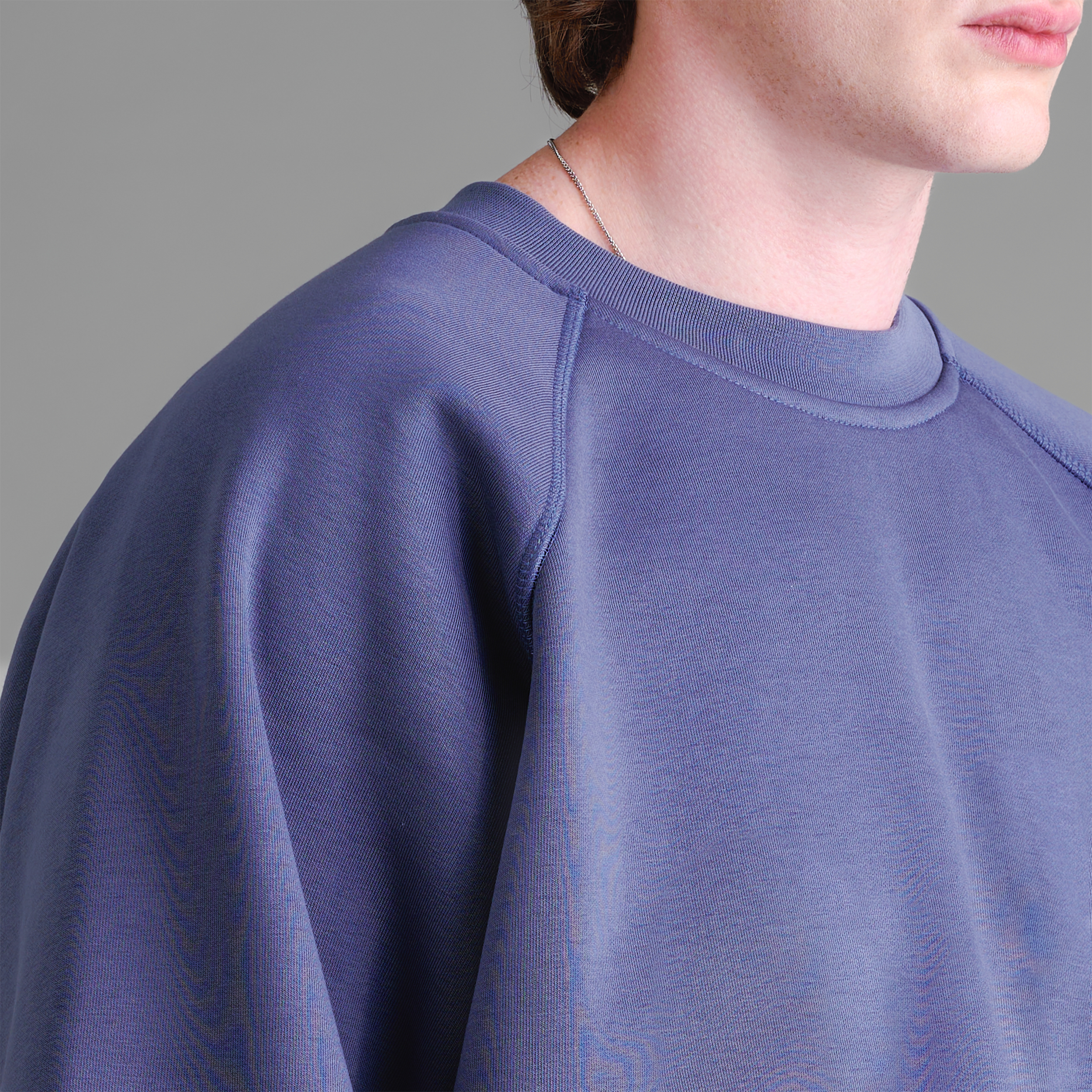 Premium 500gsm Dust Blue Crewneck