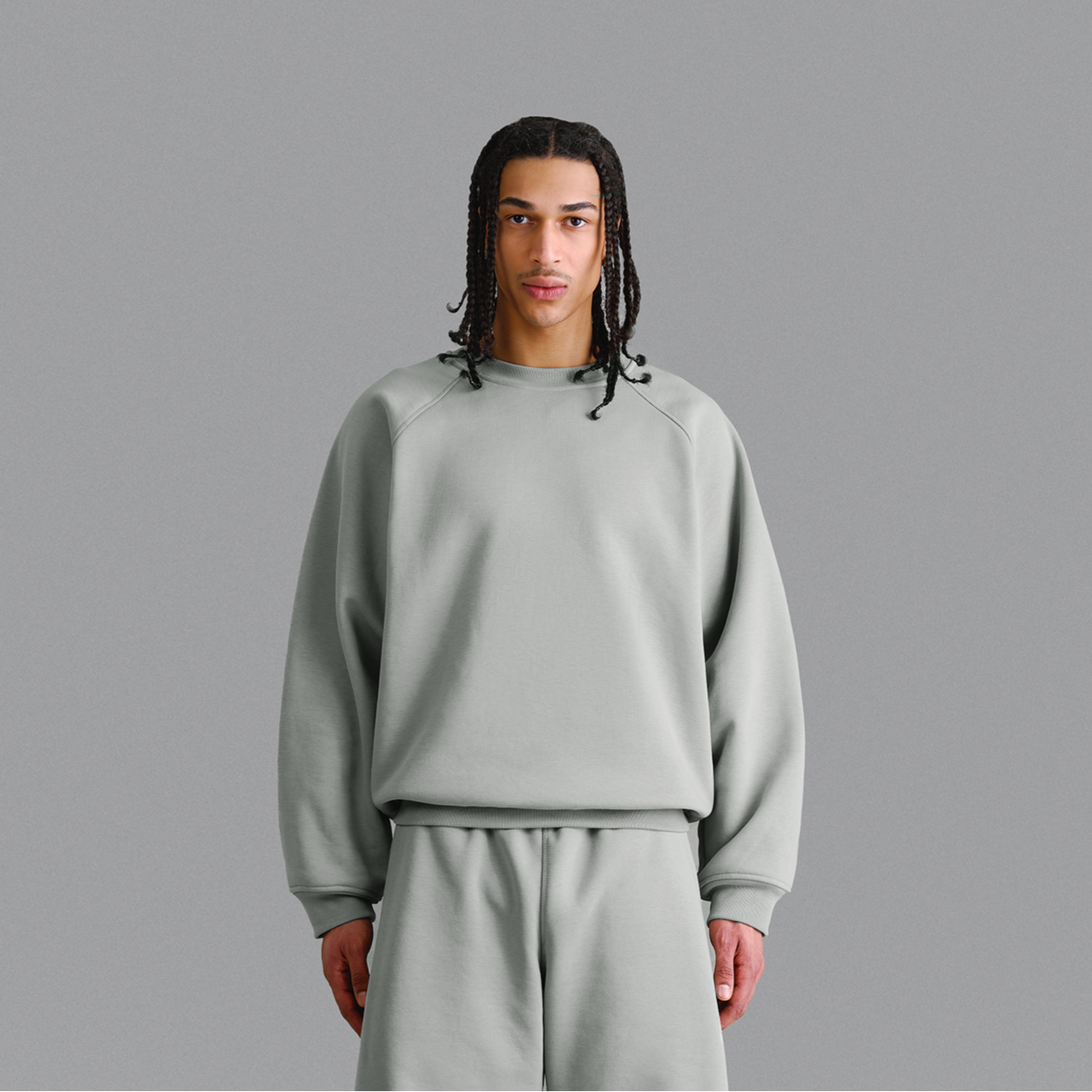 Premium 500gsm Dust Matcha Crewneck